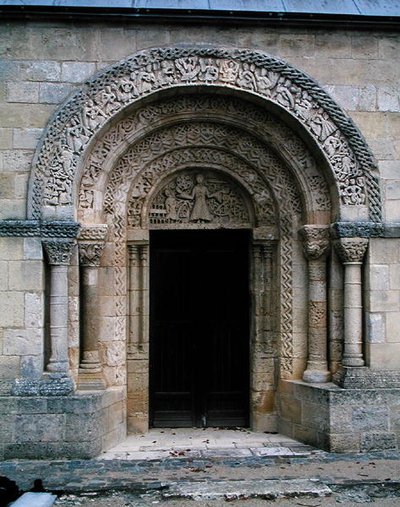 Romanesque porch by French School